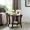 Syemin End Tables Round Wood Storage End Table Nightstand with Shelf Sofa Storage Side Table Bedside Tables for Small Space, Brown, 23"*23"*23.5" - 3 of 4