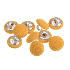 Unique Bargains Round Metal Sewing Cloth Covered Button 10 Pcs - 1 of 4
