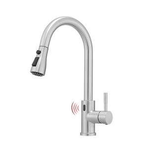 Touchless Kitchen Faucet, Hands Free Smart Faucet, Stainless Steel Black - 1 of 4