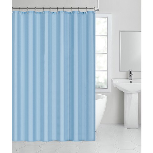 Blue cloth deals shower curtain