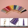 Unique Bargains PU Leather Keychain with Lobster Swivel Crafts Tassels 18 Pcs - 4 of 4