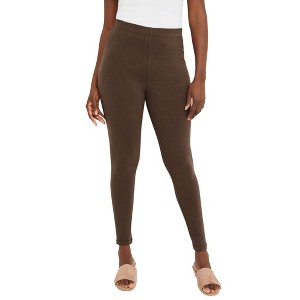 Jessica London Women's Plus Size Everyday Stretch Cotton Legging - 1 of 4