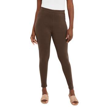 Jessica London Women's Plus Size Soft Ease Pant, 34/36 - Chocolate