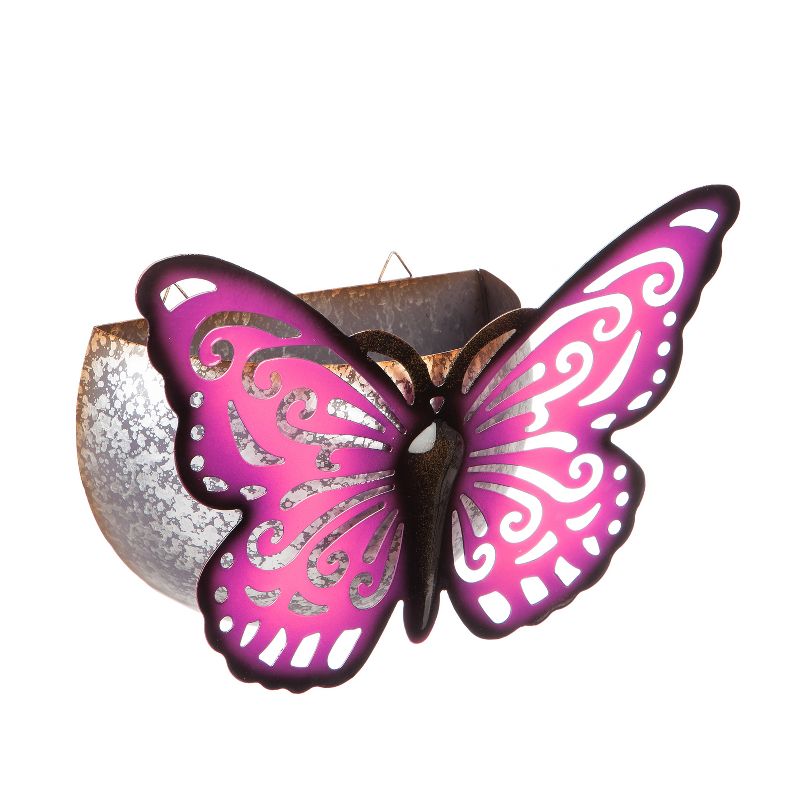 Evergreen Hanging Butterfly Planter, Purple, 1 of 4