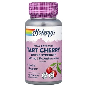 Solaray Vital Extracts, Tart Cherry, 90 VegCaps (340 mg per Cap) - 1 of 4