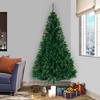 Angel Sar 8ft Christmas Tree with 1138 Branches, Realistic PVC Artificial Holiday Tree with Metal Base for Home, Office, or Party Decor, Green - 2 of 4