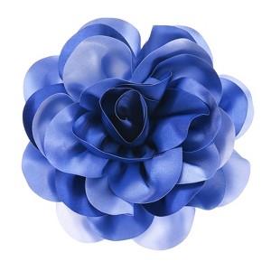 Unique Bargains Alloy Satin Fabric Big Rose Flower Dainty Brooches & Pins 1 Pc - 1 of 4