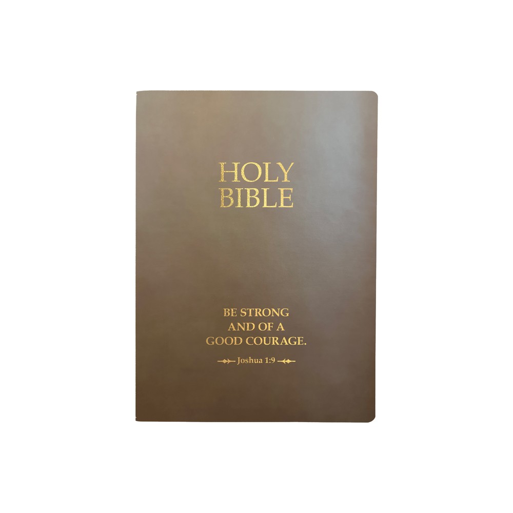 KJV Holy Bible, Be Strong and Courageous Life Verse Edition, Large Print, Coffee Ultrasoft - (King James Version Sword Bible) by Whitaker House