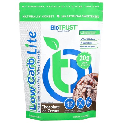 BioTRUST Low Carb Lite™, Premium Grass-Fed Whey Protein, Chocolate Ice Cream, 13.5 oz (385 g)