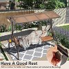 EROMMY Outdoor Porch Swing with Adjustable Hardtop - 4 of 4