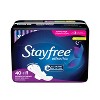 Stayfree Ultra Thin Pads with Wings - Unscented - Overnight - 40ct - 2 of 4