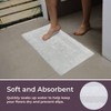 Bathroom Rugs - 2 - Piece Cotton Mat Set - Machine Washable for Restroom, Kitchen, Laundry Room White - 4 of 4