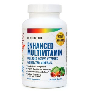 Divine Health Enhanced Multivitamin Capsules containing Active Vitamins, Chelated Minerals, Fruits and Vegetables (120 veggies capsules) - 1 of 4