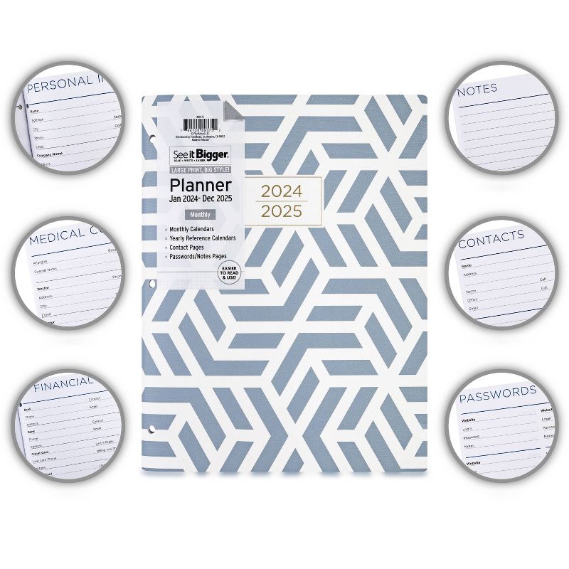 PlanAhead 2024-25 2yr Monthly Planner 11&#34;x8.5&#34; See it Bigger, 4 of 8