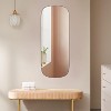 Full-Length Arched Wall Mirror, Frameless Glass Mirror Decor, 47.2" x 18.5" for Bedroom, Living Room, Dressing Room - Elegant Black Finish - 2 of 4