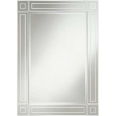 Noble Park Morgan Black 28" x 40" Rectangular Wall Mirror