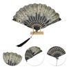 Unique Bargains Rose Lace with Tassel Folding Fan 1 Pc - 3 of 4