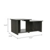 Wenge Manufactured Wood Coffee Table with 1 Shelf ¨C Ideal for Living Room or Office Storage - 4 of 4