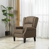 Vintage Upholstered Wingback Heated Vibrating Massage Recliner Chair with Remote Controller and Push-back Recline - 2 of 4