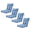 ARTPLAN Patio Chair Cushion,Tufted Adirondack Outdoor Chair Cushion,Wicker High Back Outdoor Seat Cushion,Set of 4,21"X21"X4" (4 Pack) - 2 of 4