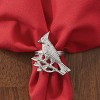 Park Designs Silver Cardinal Napkin Ring Set of 4 - 2 of 4