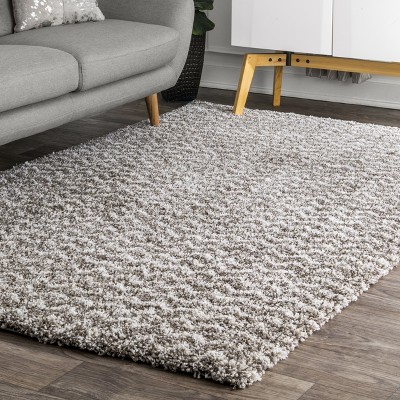 Cuellar Chevron Dark Gray 79" Easy-Care Shag Area Rug