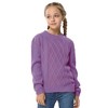 Girls Pullover Sweater Cable Knit Crew Neck Long Sleeve Sweater Knit Tops - 2 of 4