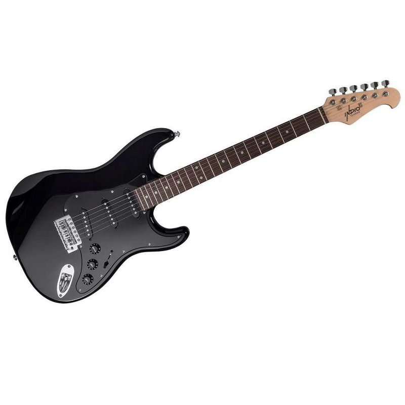 Monoprice Indio Cali Classic Electric Guitar - Black, With Gig Bag, 1 of 7