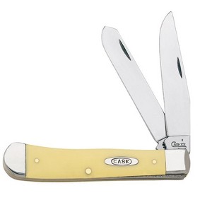 Case Trapper Yellow Chrome Vanadium 4.13 in. Pocket Knife - 1 of 1