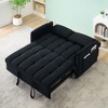 GlasFlength Sofas Contemporary Sofa with Cushioned Support and Clean Lines for Modern Living Spaces, Black,53”*35.5”*30" - 4 of 4