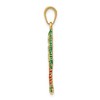 Black Bow Jewelry 14k Yellow Gold Enameled Palm Tree Pendant - 2 of 4