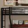 VASIP Full Bunk Bed with Rolling Trundle & Ladder, 3-in-1 High-Stability Square Tube Frame for Home & Dormitory,Black - 3 of 4