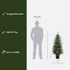 LuxenHome 4Ft Artificial Green Branches Christmas Fir Tree Potted - 4 of 4
