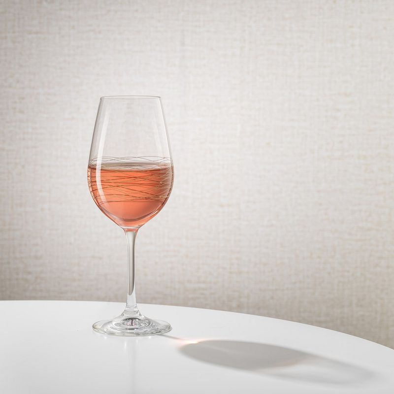 JoyJolt Golden Royale Crystal Red Wine Glasses - 17 oz - Set of 2 European Crystal Wine Glasses, 2 of 7