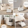 StorageBud Storage Ottoman for Bedroom End of Bed, Faux Leather Storage Bench, Large Storage Ottoman Bench, Entryway Bench with Storage - 4 of 4