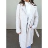 Women's Long Coat With Belted Waist - 26 International - 4 of 4
