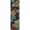 Hauteloom Thaxton Colorful Flowers on Black Area Rug - 4 of 4
