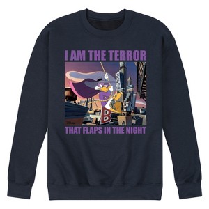 Men's - Disney - Darkwing Duck I Am The Terror That Flaps In The Night Graphic Fleece Sweatshirt - 1 of 4