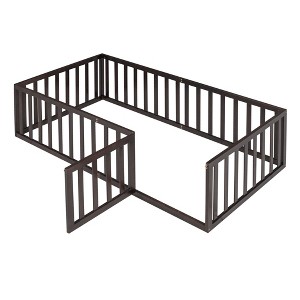 Okak Bed Guard Rails for Twin Size Bed,Baby Bed Rail Guard for Toddlers,Walnut - 1 of 4