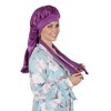 Anna-Kaci Satin Long Bonnet Sleep Cap with Stretch Turban Band for Hair Protection and Moisture Retention - 2 of 4