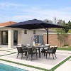 PURPLE LEAF Rectangle Patio Umbrella with Base Large Cantilever Outdoor Offset Umbrella with 360-degree Rotation for Garden Deck Backyard Pool - 2 of 4