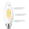Luxrite 5W Frosted E12 LED Bulb 60W Equivalent, 2700K Warm White, 450 Lumens, Dimmable, Tip Glass, Candle Light Bulbs, UL Listed 6 Pack - 2 of 4