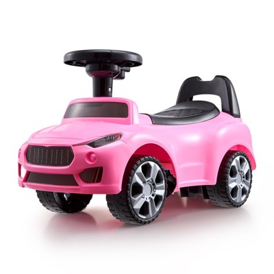 VEVOR Ride On Push Car for Toddlers, Ages 1-3, Ride Racer, Classic Kids Ride On Car with Steering Wheel & Under Seat Storage, Pink