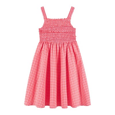 Andy & Evan Kids Girls Neon Pink Gingham Dress, Size 12-14. : Target