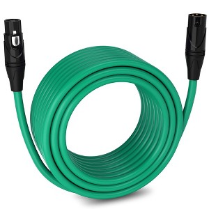 LyxPro 15 ft Red Balanced XLR Cable – 3‑Pin Male‑to‑Female Mic Cord for Studio, Live - 1 of 4