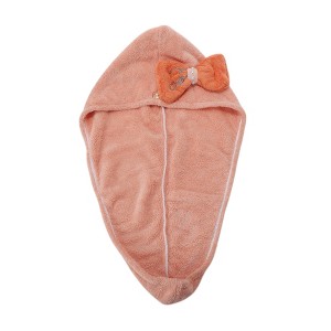 Unique Bargains Women Soft Bow-knot Hair Drying Towel for Bathroom 1 Pc - 1 of 4