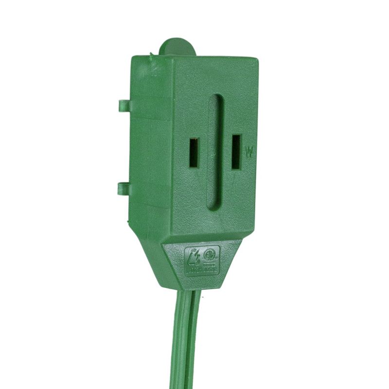 Northlight 9' Green Indoor Power Extension Cord with 3-Outlets and Safety Lock, 4 of 6