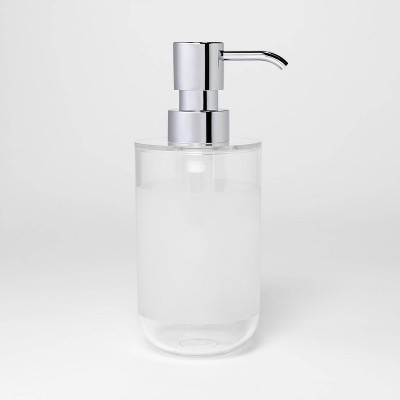 silver soap dispenser pump