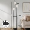 GDFStudio Bach Metal Floor Lamp with 3-Shade and Shelf - 3 of 4