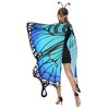 Joyfy Women's Halloween Costume Butterfly Wing Cape Shawl with Lace Mask and Black Velvet Antenna Headband for Halloween  Dress Up Party - 4 of 4